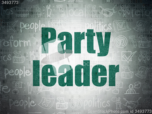 Image of Politics concept: Party Leader on Digital Paper background