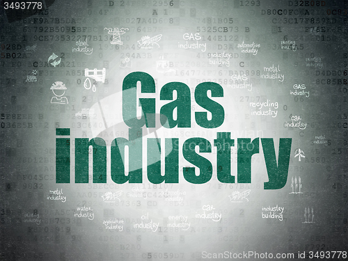 Image of Manufacuring concept: Gas Industry on Digital Paper background