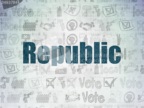 Image of Politics concept: Republic on Digital Paper background