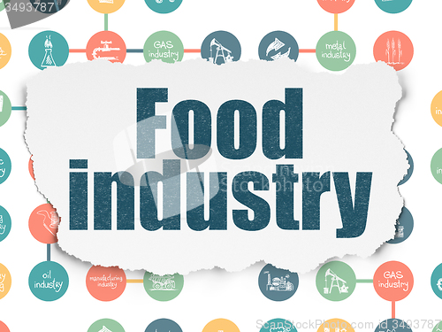 Image of Industry concept: Food Industry on Torn Paper background