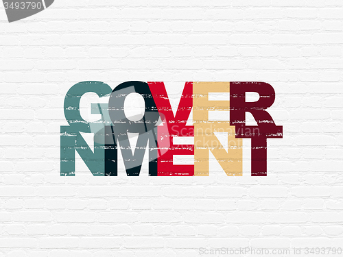 Image of Politics concept: Government on wall background