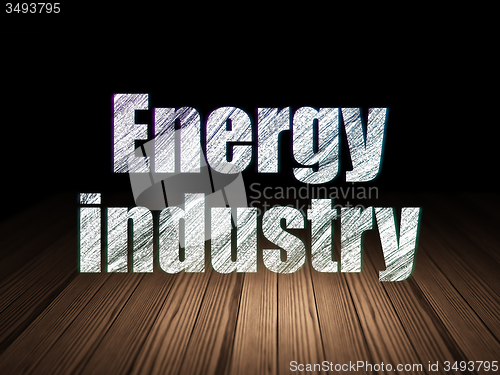 Image of Industry concept: Energy Industry in grunge dark room