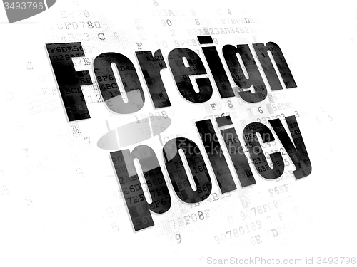 Image of Political concept: Foreign Policy on Digital background