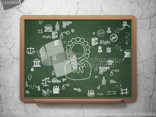 Image of Law concept: Judge on School Board background