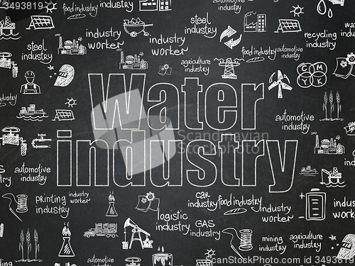 Image of Industry concept: Water Industry on School Board background