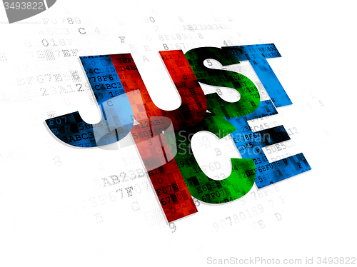 Image of Law concept: Justice on Digital background