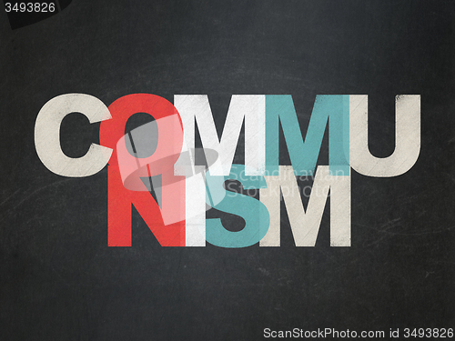 Image of Political concept: Communism on School Board background