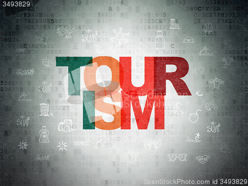 Image of Travel concept: Tourism on Digital Paper background