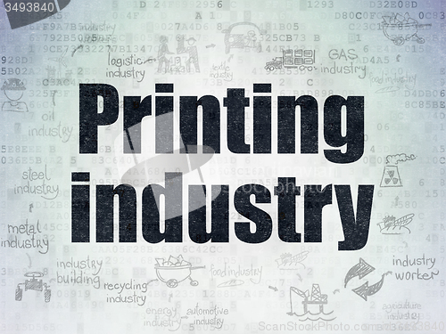 Image of Industry concept: Printing Industry on Digital Paper background