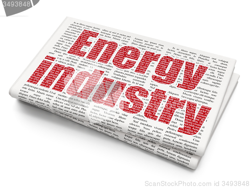 Image of Industry concept: Energy Industry on Newspaper background
