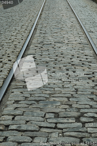 Image of Rails & cobblestones