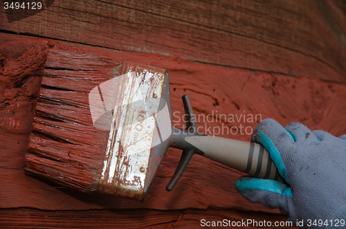 Image of Painting red wall