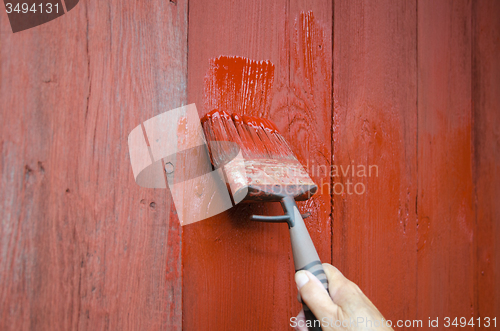 Image of Painting a plank wall