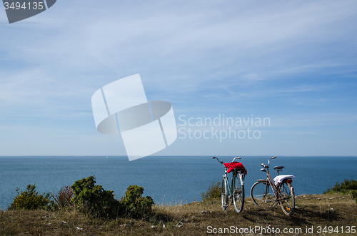 Image of Two bikes by the coast
