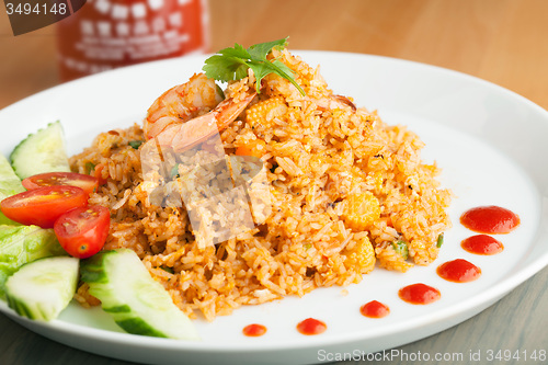 Image of Sriracha Fried Rice with Shrimp