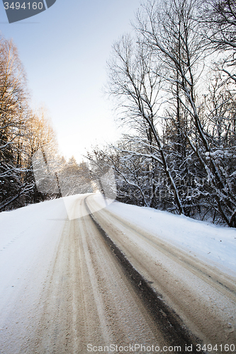 Image of the winter road  