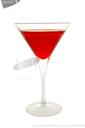 Image of Red cocktail glass