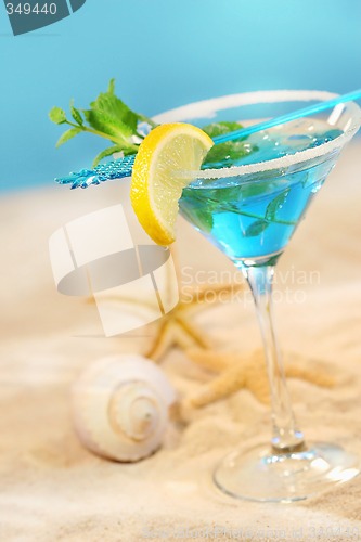 Image of Blue tropical summer drink