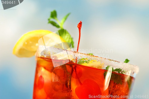 Image of Closeup of tropical drink