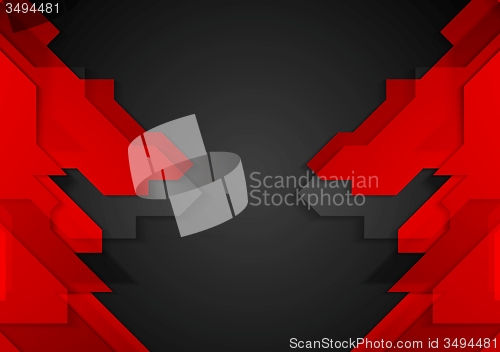 Image of Red black geometric corporate background