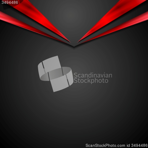 Image of Black red contrast corporate background with abstract arrow