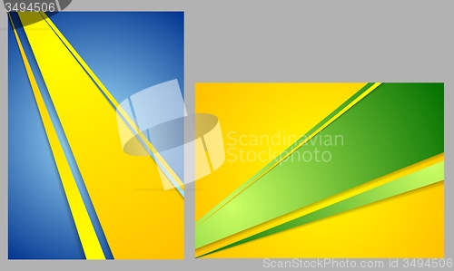 Image of Abstract bright tech flyer design