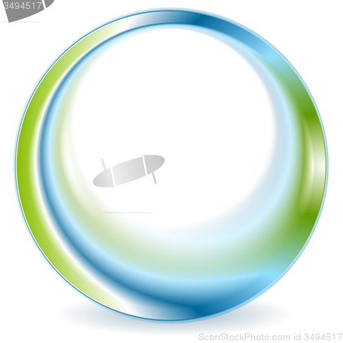 Image of Bright green blue round circle logo design