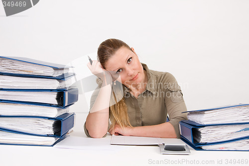 Image of Successful business woman working