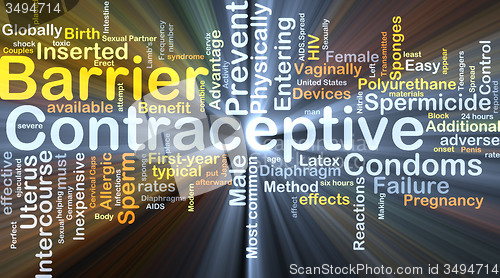 Image of Barrier contraceptive background concept glowing