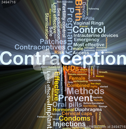 Image of Contraception background concept glowing