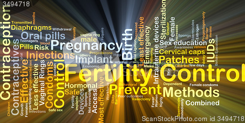 Image of Fertility control background concept glowing