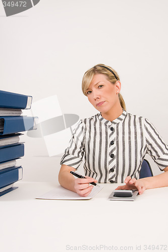Image of Successful business woman working