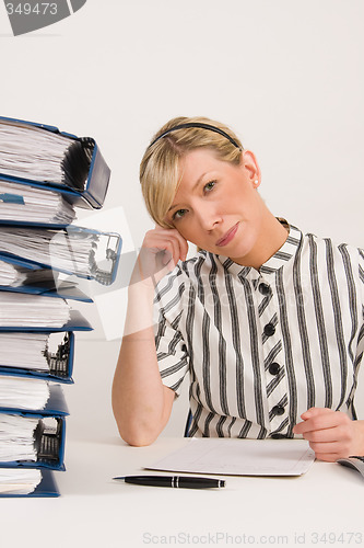 Image of Successful business woman working