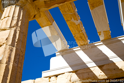 Image of parthenon and  historical   old architecture place 