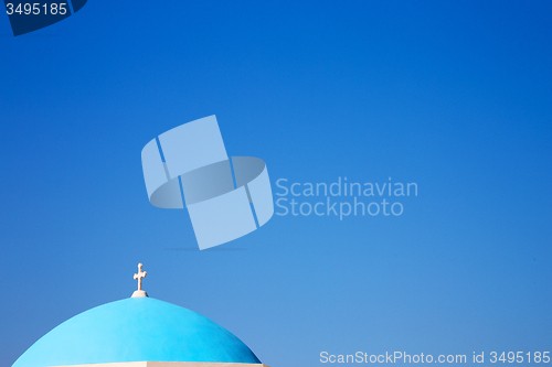 Image of in europe greece a cross the cloudy sky