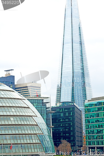 Image of new     building in london skyscraper      financial district an