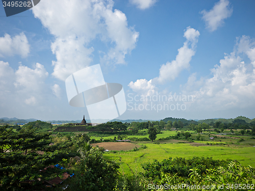 Image of Landscape with Koe-thaung Temple in Myanmar