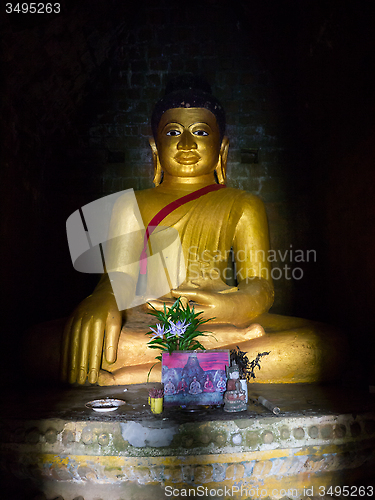 Image of Buddha image in Mrauk U, Myanmar