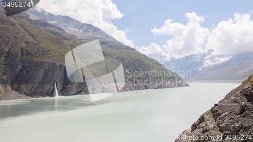 Image of The green waters of Lake Dix - Dam Grand Dixence - Switzerland