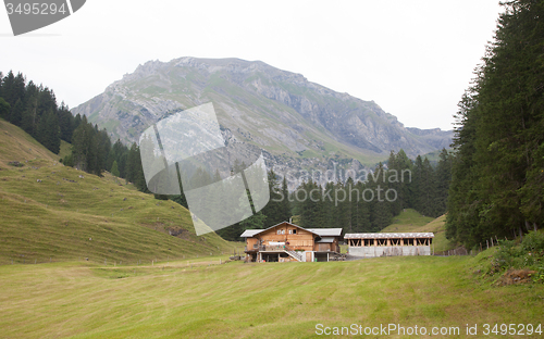 Image of Typical farm in the Swiss alps