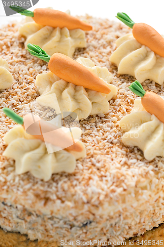 Image of Carrot cake closeup.
