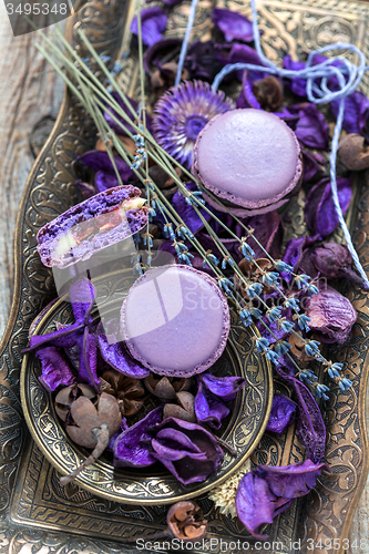 Image of Lavender macarons.