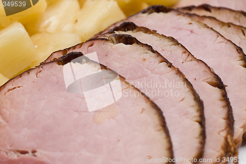 Image of sliced roasted ham