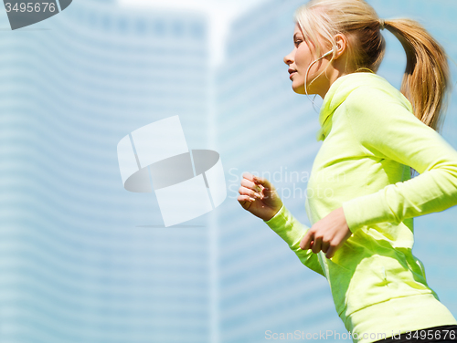 Image of woman doing running outdoors