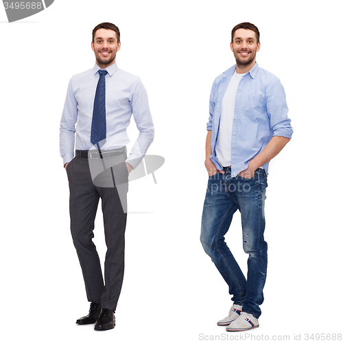 Image of same man in different style clothes