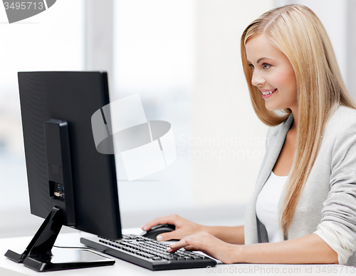 Image of businesswoman with computer