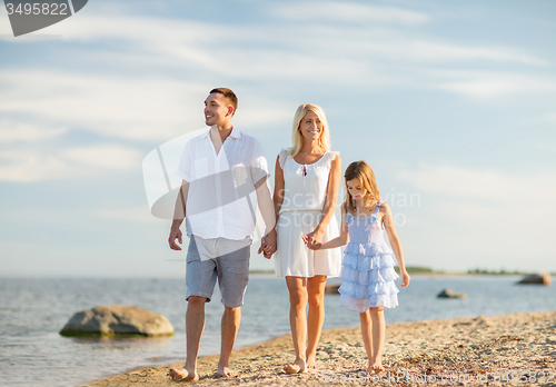 Image of happy family at the seaside