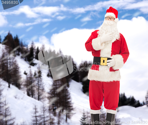 Image of man in costume of santa claus