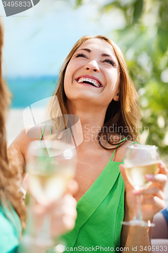 Image of girl with champagne glass