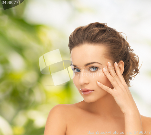 Image of beautiful woman with updo